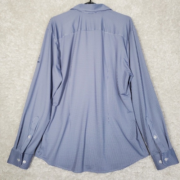 Mizzen And Main‎ Spinnaker Men Trim Fit Stretch Shirt Size XL Office Casual - Picture 8 of 12